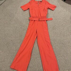 Boston Proper Poppy Red Jumpsuit